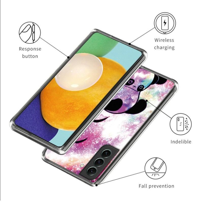 Cover Samsung Galaxy S23 Plus 5G Silikone Panda På Hovedet