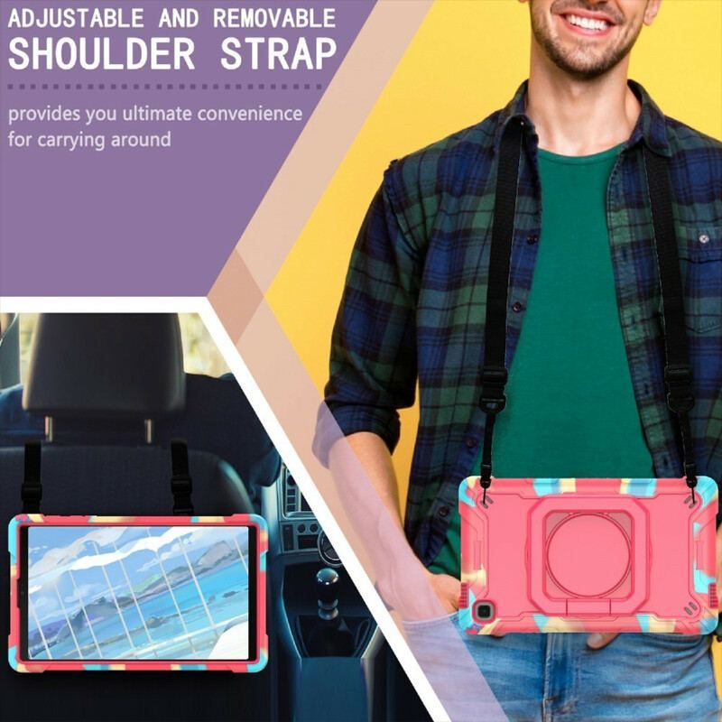 Cover Samsung Galaxy Tab A7 Lite Støtte Og Skulderrem Farve