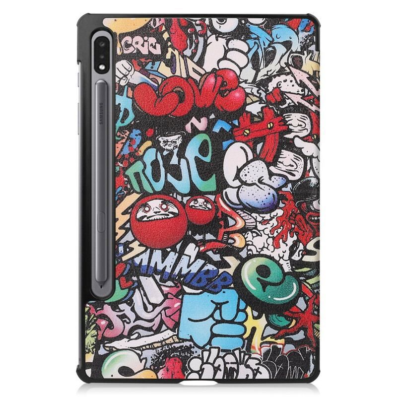 Cover Samsung Galaxy Tab S8 Plus / Tab S7 Plus Graffiti Blyantholder