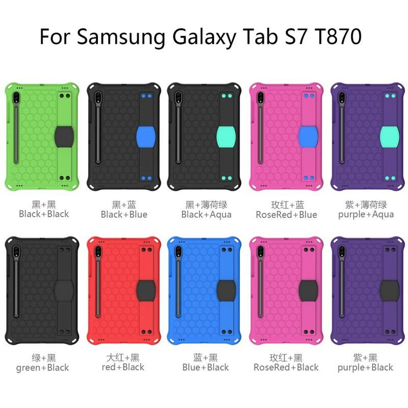Cover Samsung Galaxy Tab S8 / Tab S7 Eva Med Strop-støtte Og Skulderrem
