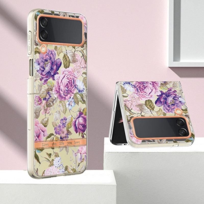 Cover Samsung Galaxy Z Flip 4 Flip Cover Blomstret