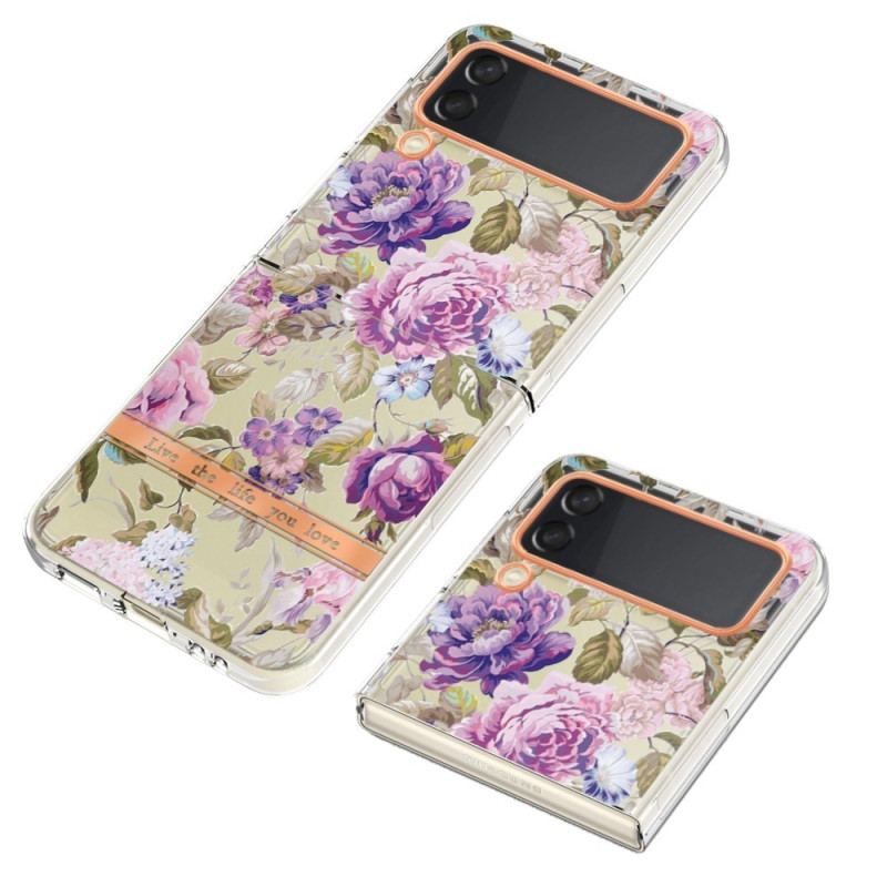 Cover Samsung Galaxy Z Flip 4 Flip Cover Blomstret