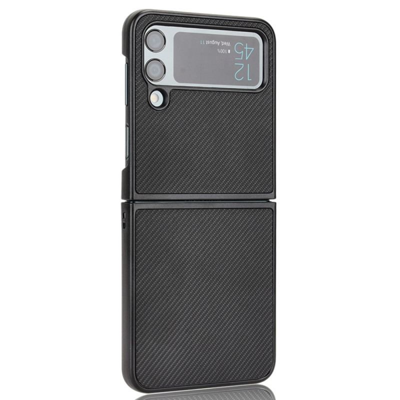 Cover Samsung Galaxy Z Flip 4 Flip Cover Carbon Fiber Tekstur I Lædereffekt