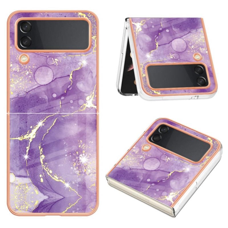 Cover Samsung Galaxy Z Flip 4 Flip Cover Farvet Marmor