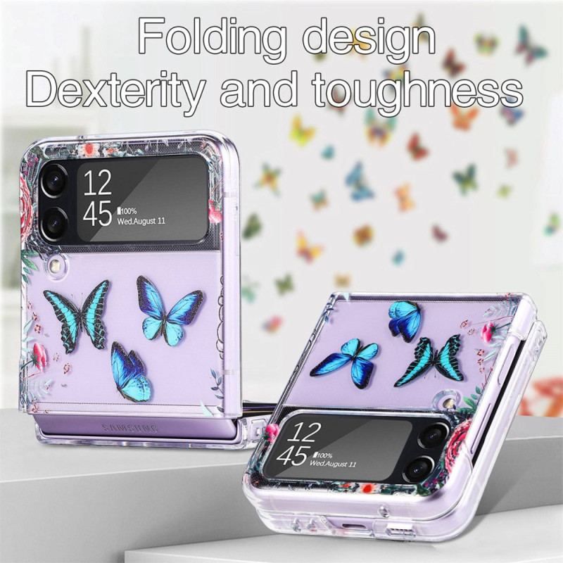 Cover Samsung Galaxy Z Flip 4 Flip Cover Flere Sommerfugle