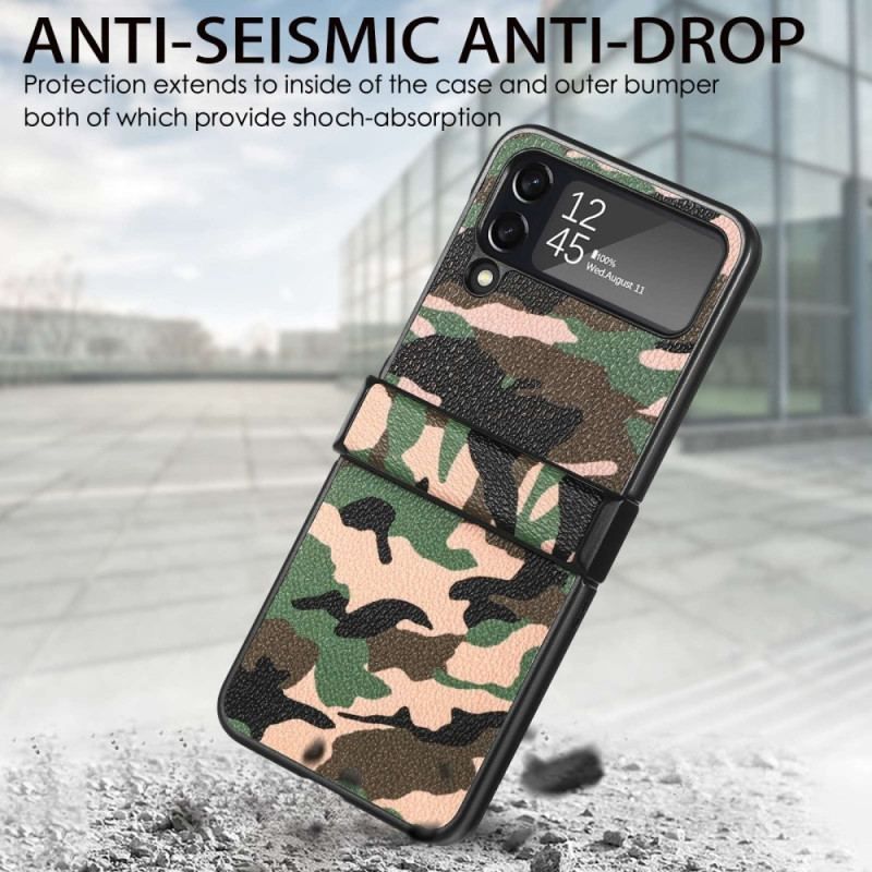 Cover Samsung Galaxy Z Flip 4 Flip Cover Militær Camouflage