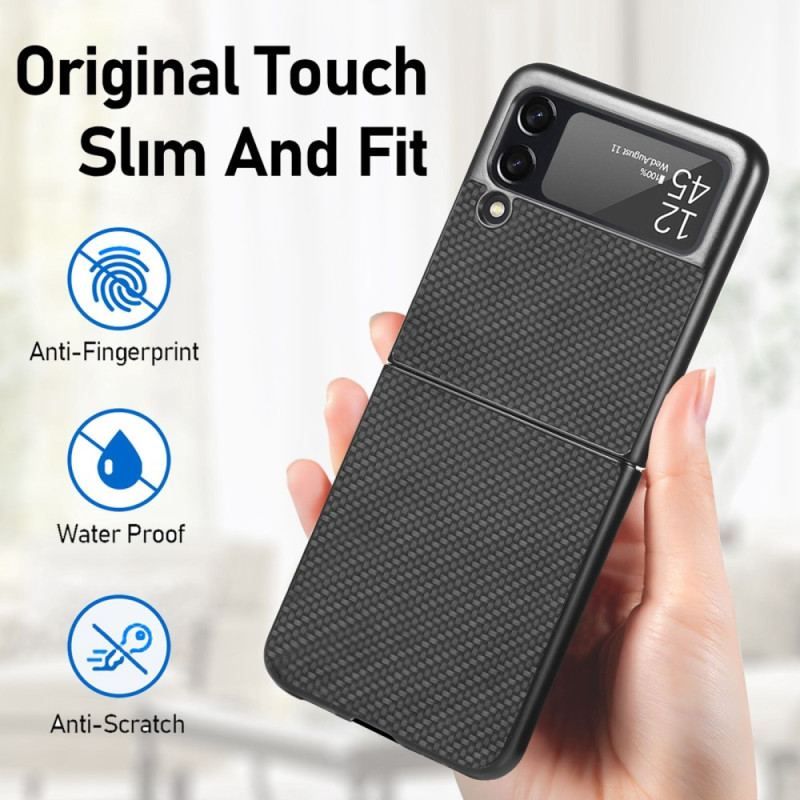 Cover Samsung Galaxy Z Flip 4 Flip Cover Tekstureret Kulfiber