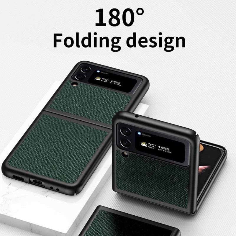 Cover Samsung Galaxy Z Flip 4 Flip Cover Tekstureret Læderstil