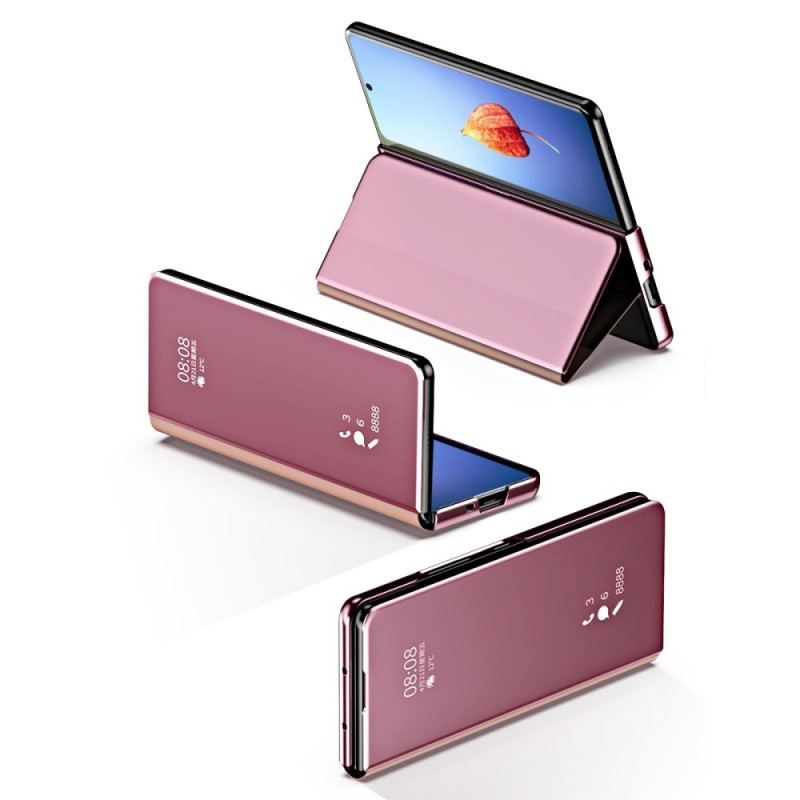 Cover Samsung Galaxy Z Fold 4 Flip Cover Spejl Og Gennemsigtighed