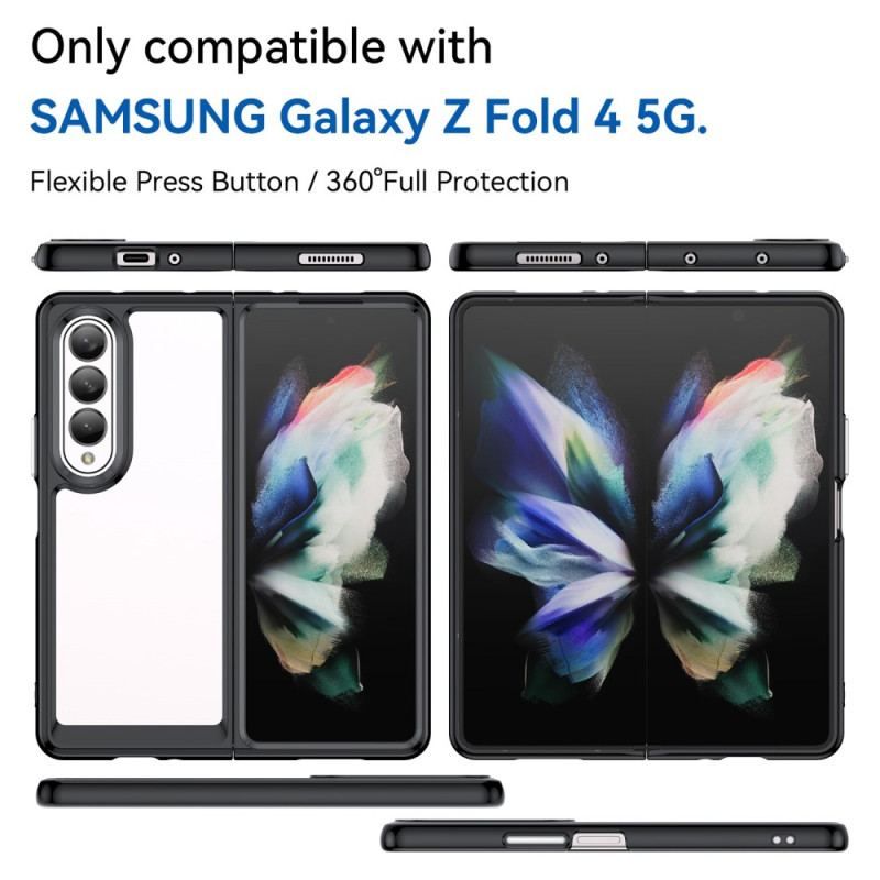 Cover Samsung Galaxy Z Fold 4 Gennemsigtige Farvede Kanter