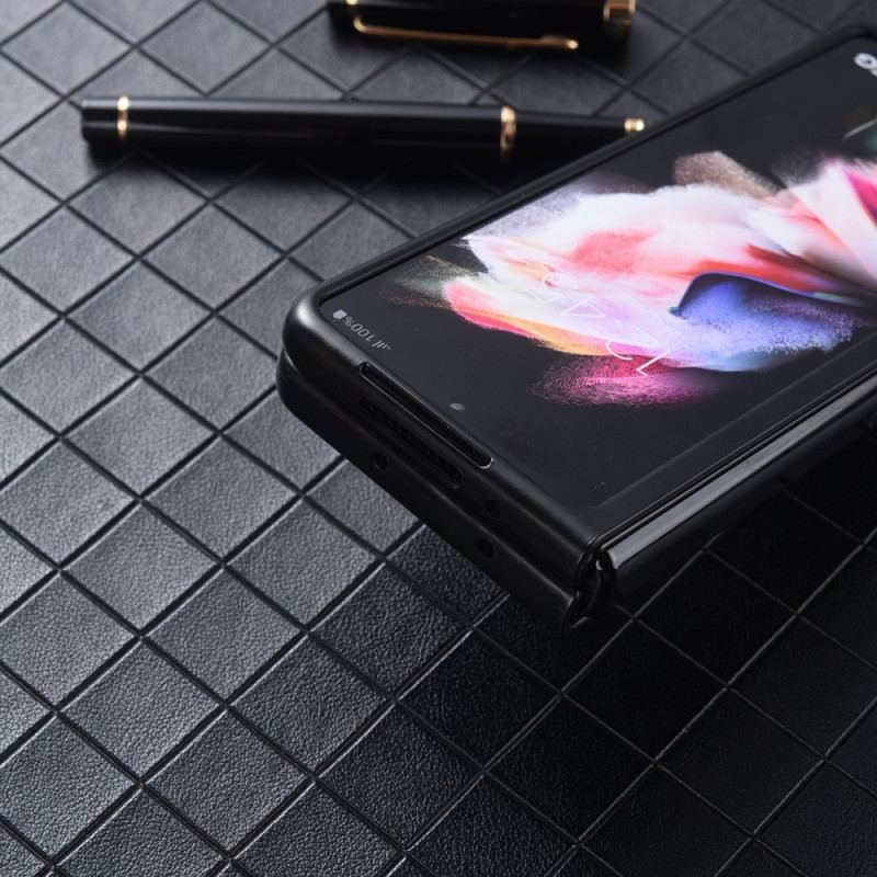 Cover Samsung Galaxy Z Fold 4 Imiteret Læder Nylon Tekstur