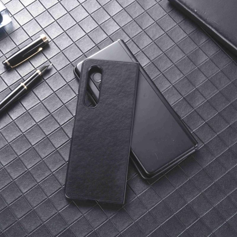 Cover Samsung Galaxy Z Fold 4 Imiteret Læder Nylon Tekstur