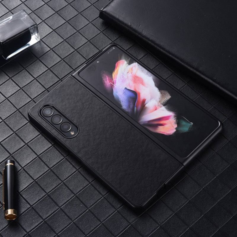 Cover Samsung Galaxy Z Fold 4 Imiteret Læder Nylon Tekstur