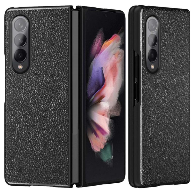 Cover Samsung Galaxy Z Fold 4 Litchi Coated Imiteret Læder