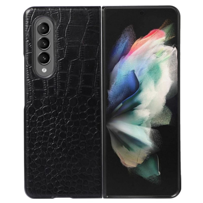 Cover Samsung Galaxy Z Fold 4 Trendy Krokodilleeffekt Ægte Læder