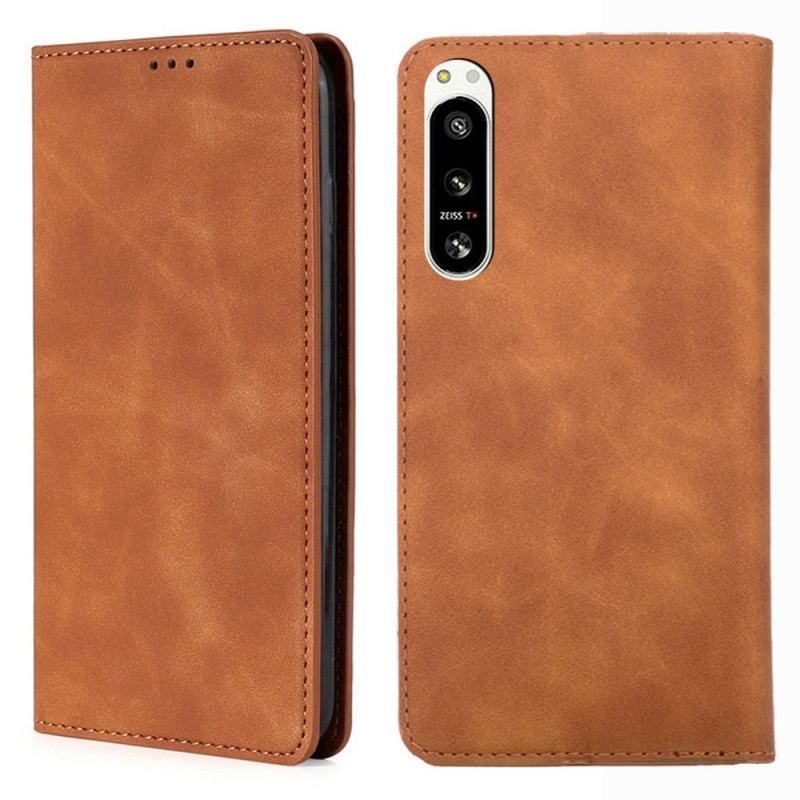 Cover Sony Xperia 5 IV Flip Cover Elegant Kunstlæder