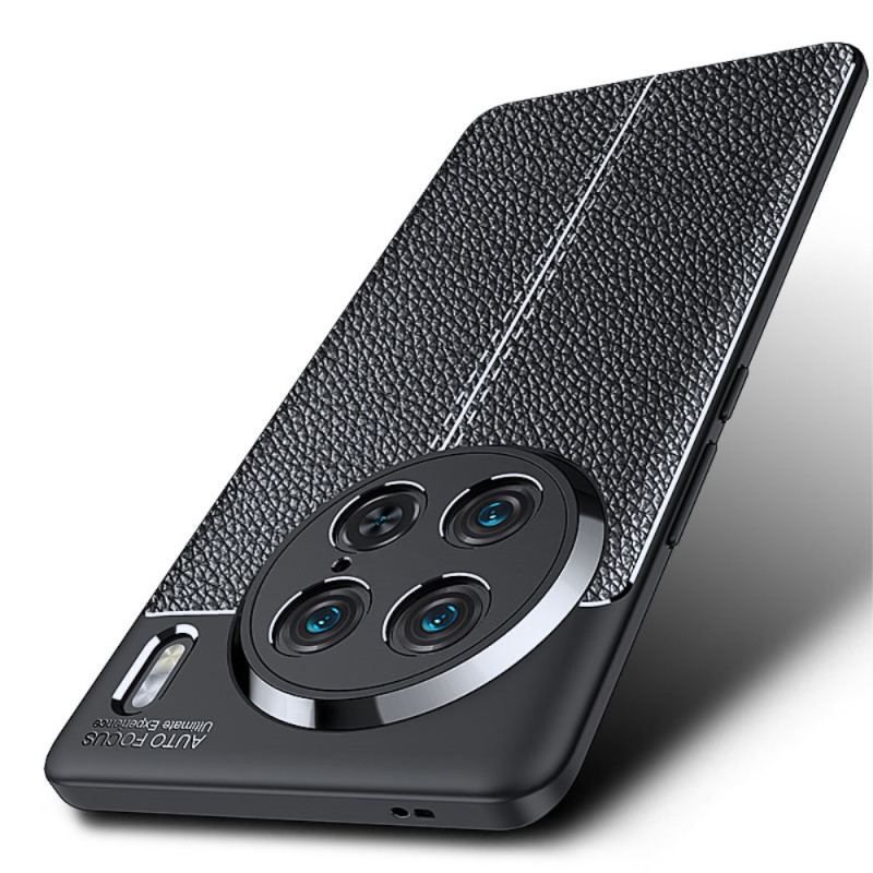 Cover Vivo X90 Pro Dobbelt Linje Litchi Læder Effekt