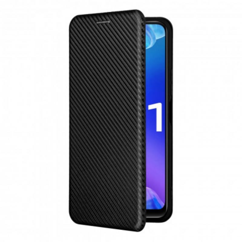 Cover Vivo Y21 Flip Cover Farvet Carbon Silikone