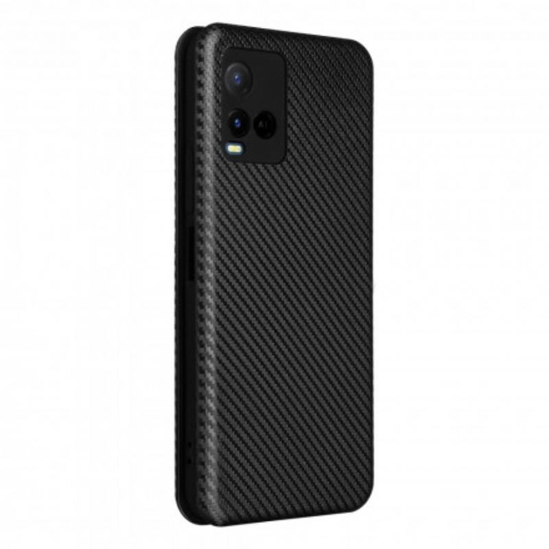 Cover Vivo Y21s Flip Cover Farvet Carbon Silikone