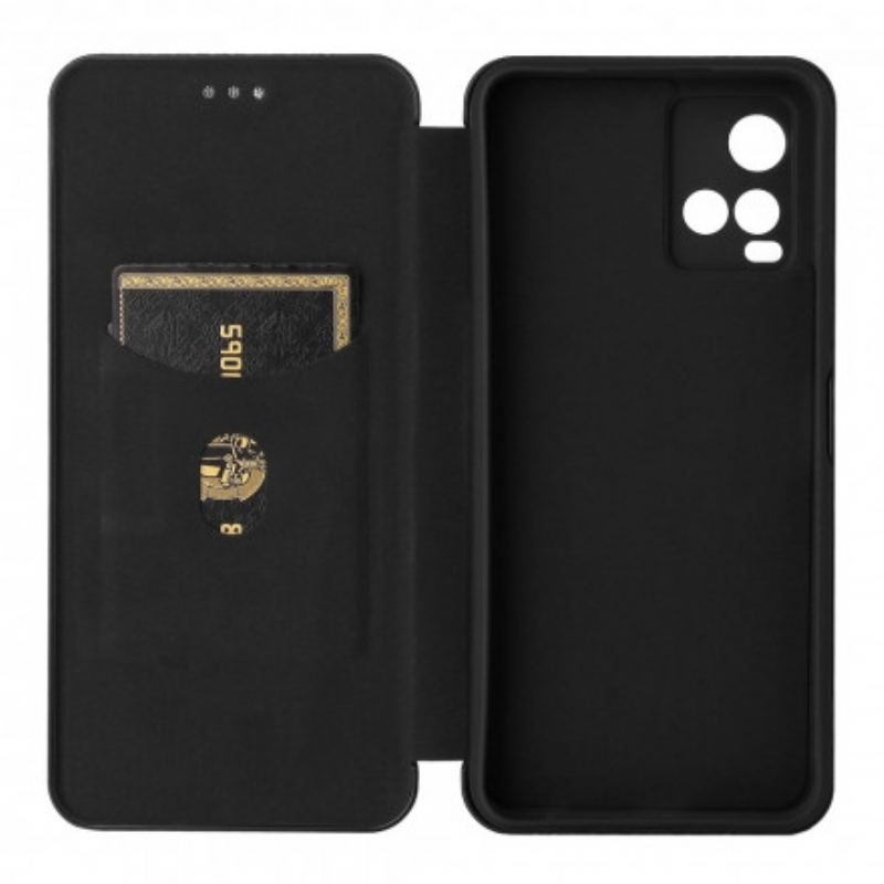 Cover Vivo Y33s Flip Cover Farvet Carbon Silikone