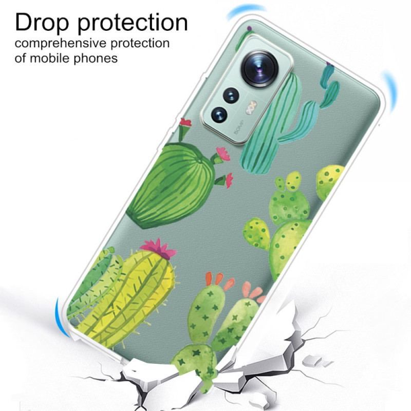 Cover Xiaomi 12 / 12X Akvarel Kaktusser