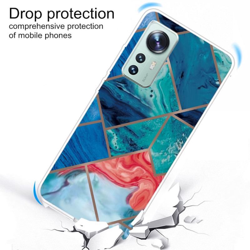 Cover Xiaomi 12 / 12X Decline Geometrisk Marmor