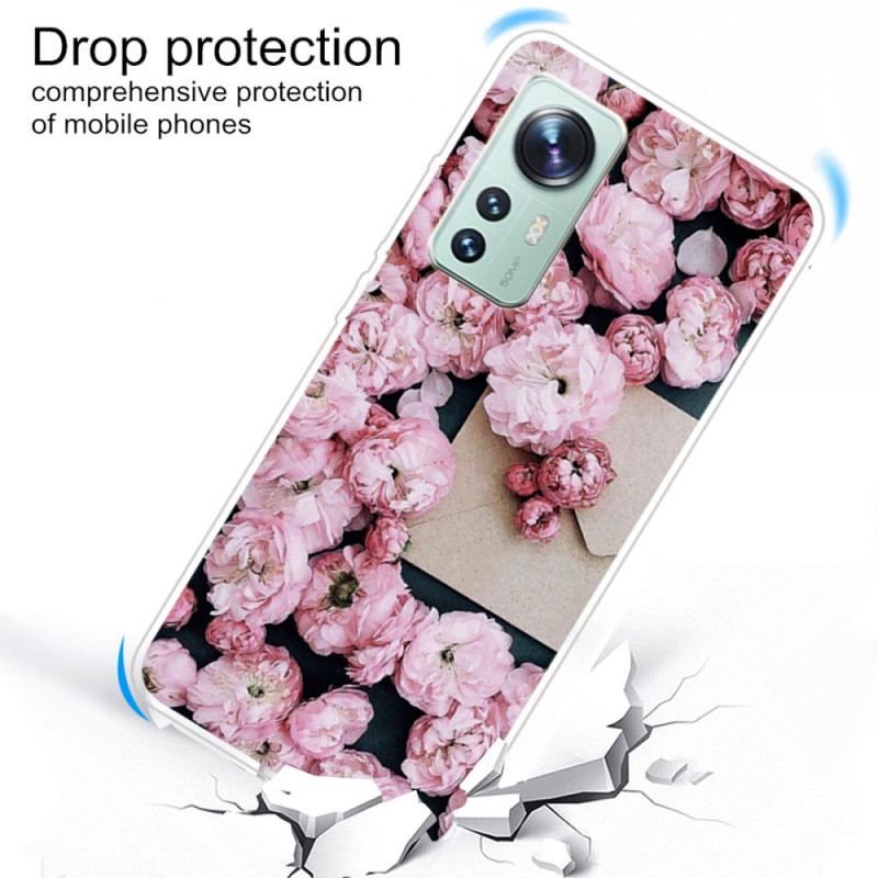 Cover Xiaomi 12 / 12X Silikone Blomster