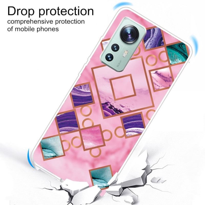 Cover Xiaomi 12 / 12X Silikone Marmor Design