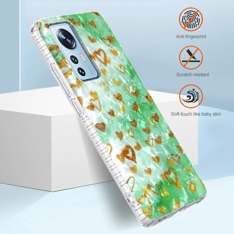 Cover Xiaomi 12 / 12X Stilfulde Hjerter