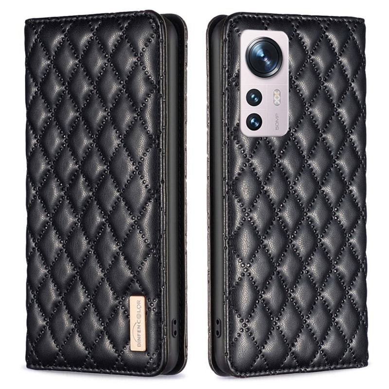 Cover Xiaomi 12 Lite Flip Cover Quiltet Binfen Farve