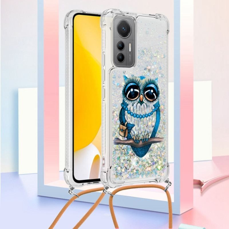 Cover Xiaomi 12 Lite Med Snor Sequin Snøre Mrs. Owl
