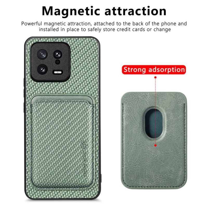 Cover Xiaomi 13 Carbon Fiber Aftagelig Kortholder