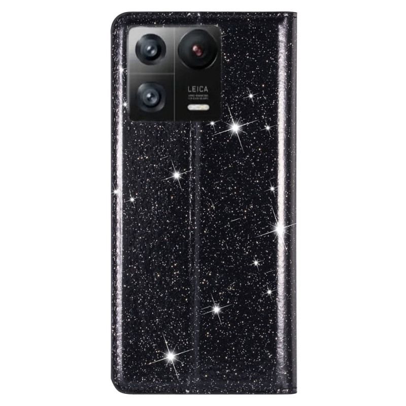 Cover Xiaomi 13 Flip Cover Sequin Stil