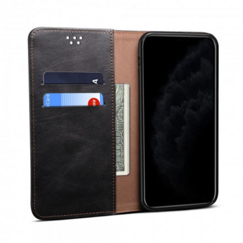 Cover Xiaomi Redmi Note 10 / 10S Flip Cover Voksbehandlet Kunstlæder