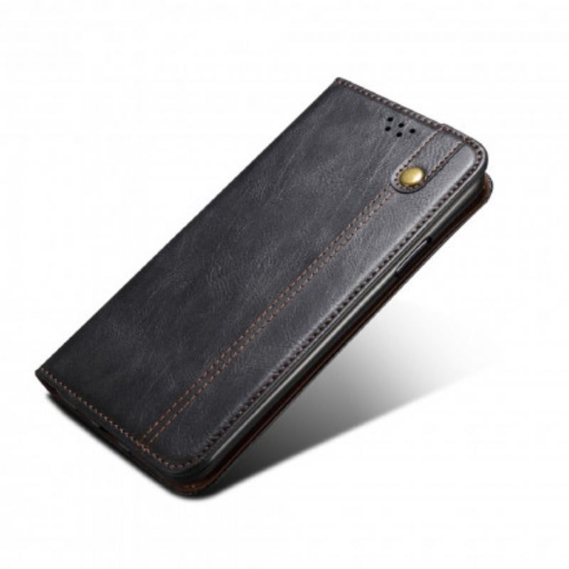 Cover Xiaomi Redmi Note 10 / 10S Flip Cover Voksbehandlet Kunstlæder