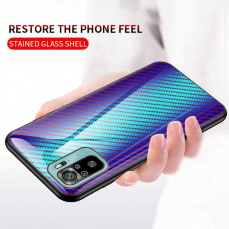 Cover Xiaomi Redmi Note 10 / 10S Kulfiber Hærdet Glas