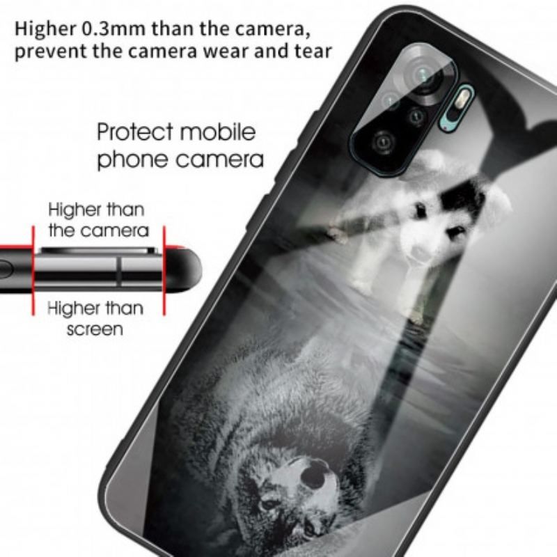 Cover Xiaomi Redmi Note 10 / 10S Puppy Dream Hærdet Glas