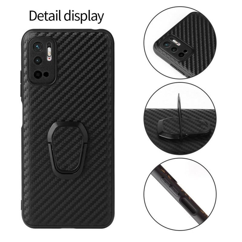 Cover Xiaomi Redmi Note 10 5G Carbon Fiber Ring-support