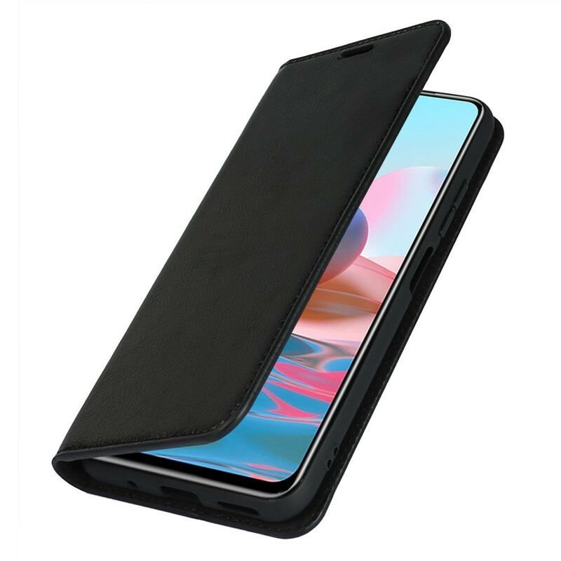 Cover Xiaomi Redmi Note 10 5G Flip Cover Ægte Læder