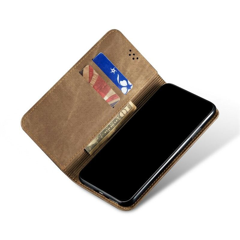 Cover Xiaomi Redmi Note 10 5G Flip Cover Denim Stof