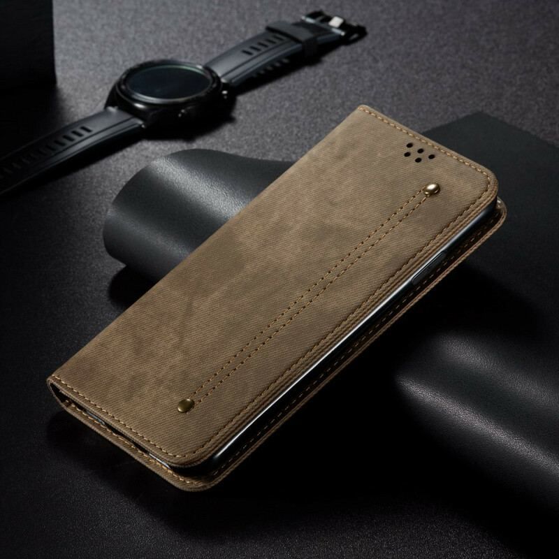 Cover Xiaomi Redmi Note 10 5G Flip Cover Denim Stof