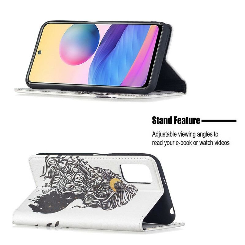 Cover Xiaomi Redmi Note 10 5G Flip Cover Smuk Hår