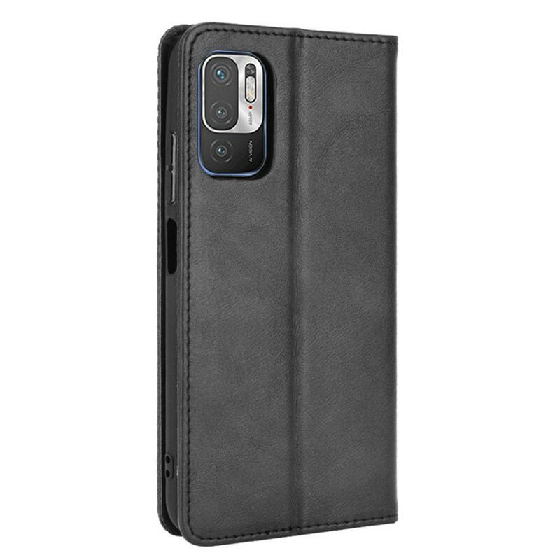 Cover Xiaomi Redmi Note 10 5G Flip Cover Stiliseret Vintage Lædereffekt