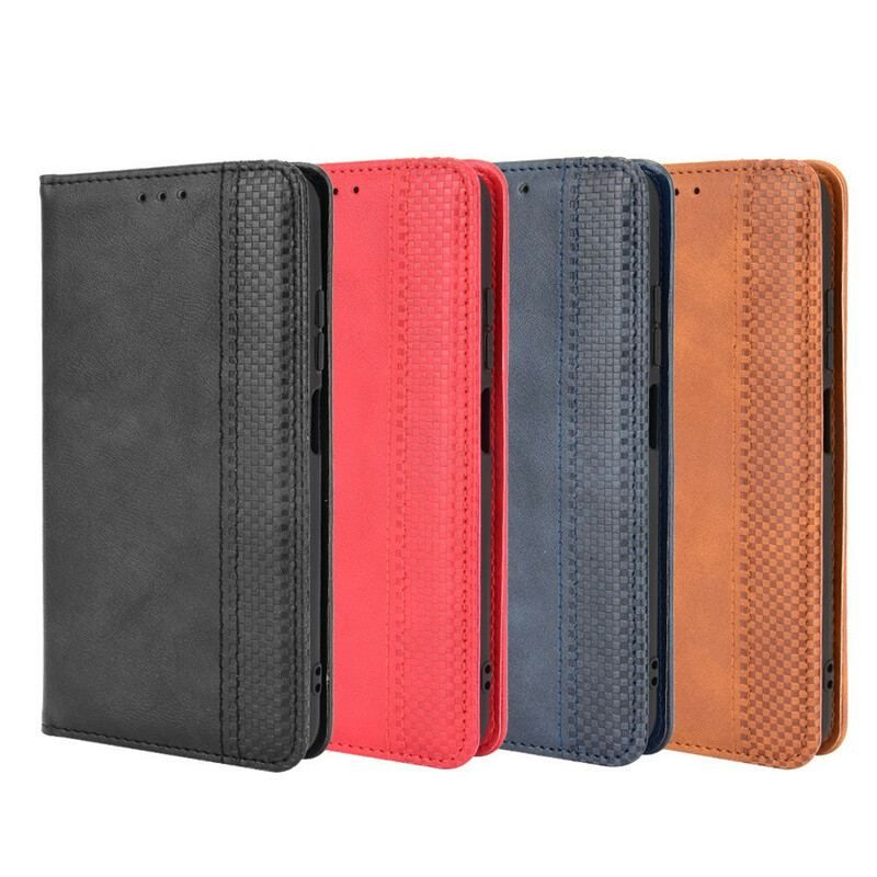 Cover Xiaomi Redmi Note 10 5G Flip Cover Stiliseret Vintage Lædereffekt