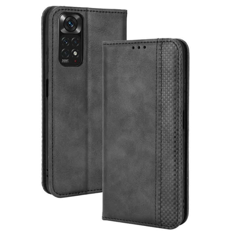 Cover Xiaomi Redmi Note 11 / 11S Flip Cover Stiliseret Vintage Lædereffekt