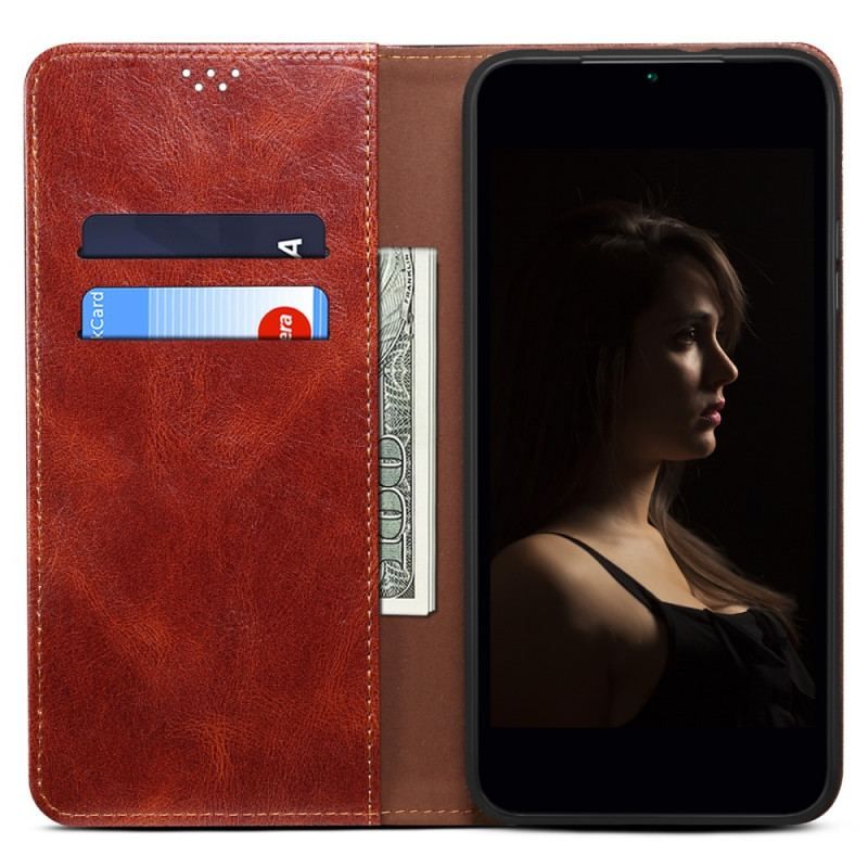 Cover Xiaomi Redmi Note 11 / 11S Flip Cover Voksbehandlet Kunstlæder