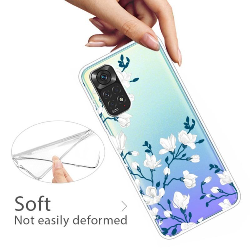 Cover Xiaomi Redmi Note 11 / 11S Hvide Blomster