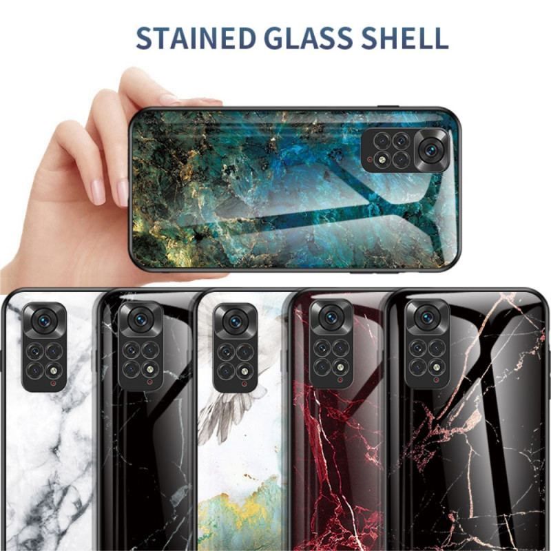 Cover Xiaomi Redmi Note 11 / 11S Marmorfarver Hærdet Glas