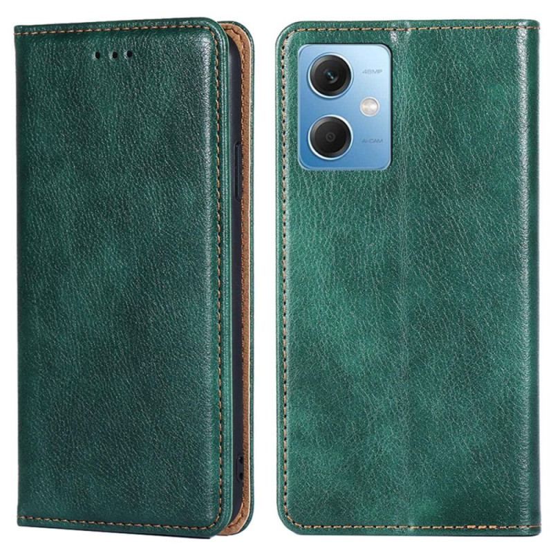 Cover Xiaomi Redmi Note 12 5G Flip Cover Imiteret Lædersøm