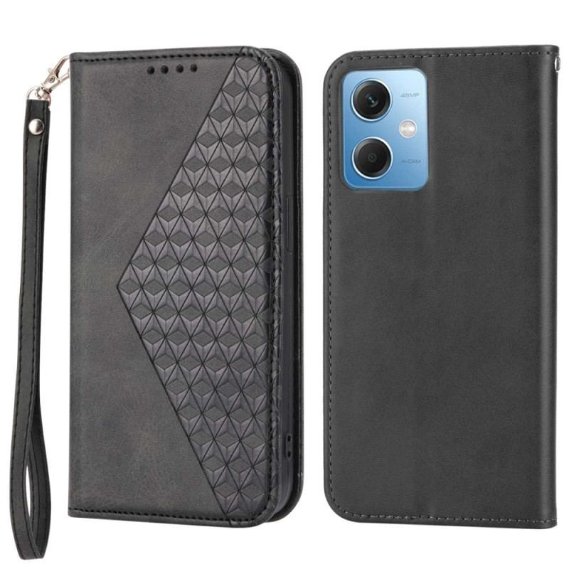 Cover Xiaomi Redmi Note 12 5G Flip Cover Stil Læder 3d Mønster